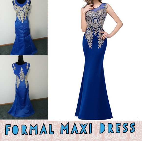Katiebuy Dresses & Skirts - Royal Blue Formal Maxie/🔥 1 Day Sale.🔥